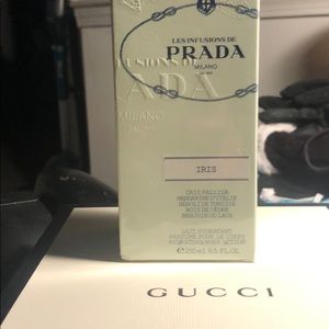 Prada hydrating body lotion 🧴 with parfumerie.